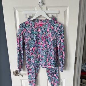 Lilly Pulitzer Kids Pajama Set - Pink and Blue Floral